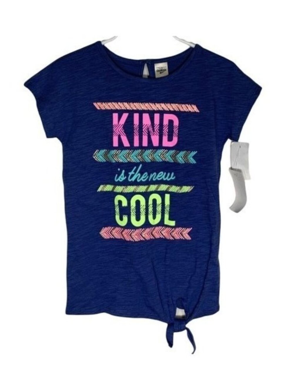 OshKosh B'gosh Girls Size 4-5 Blue Graphic T Shirt Short Sleeve Tee